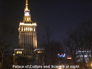 Palace of Culture at night