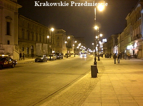 Krakowskie Przedmiescie at Night